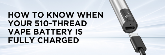 510-thread vape battery fully charged with green LED indicator light
