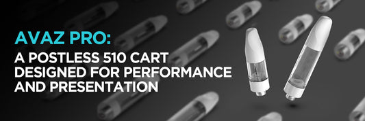 Avaz Pro postless 510-thread cartridge with sleek design and large oil-viewing window