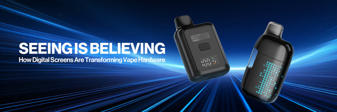 Premium AIO vape with interactive digital screen display