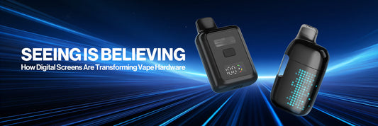 Premium AIO vape with interactive digital screen display